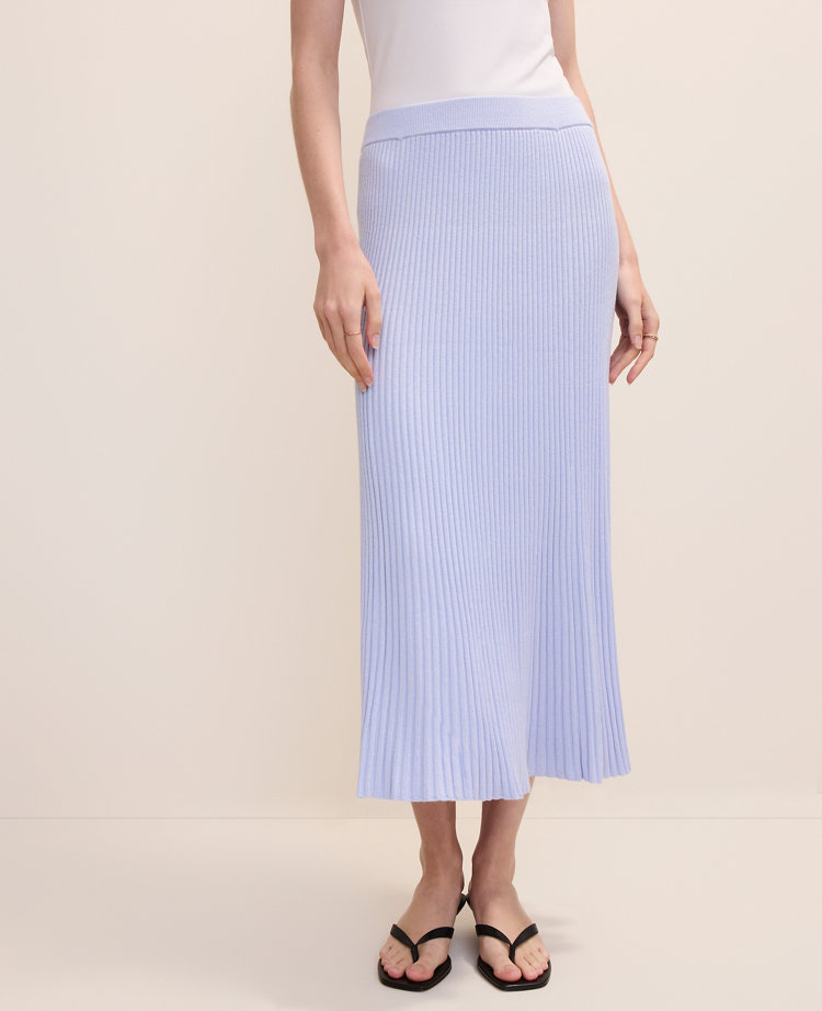 Ribbed Midi Sweater Skirt