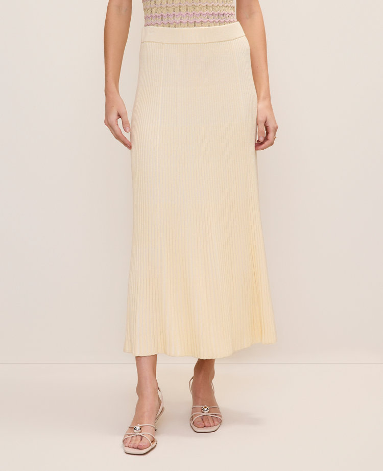 Ribbed Midi Skirt