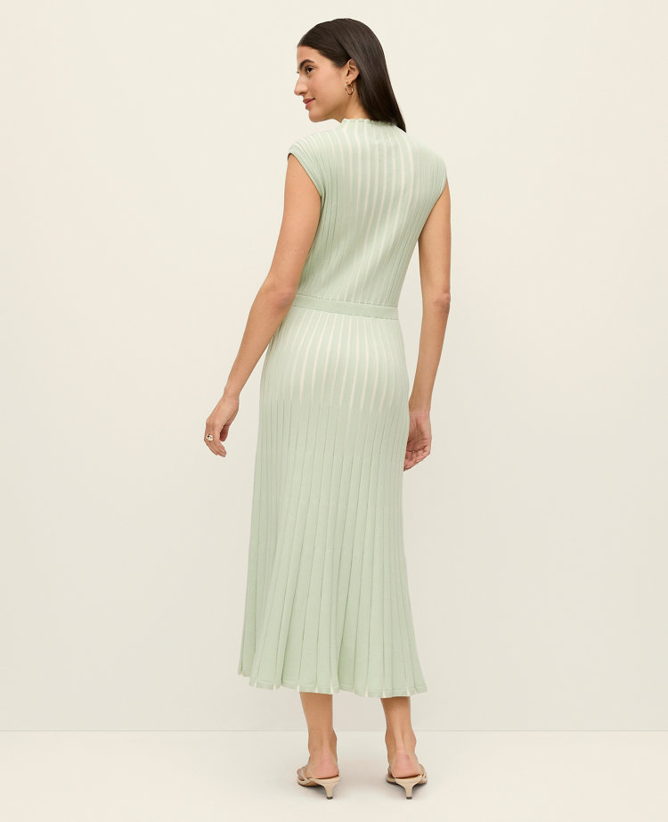 Petite Ribbed Mock Neck Sweater Dress