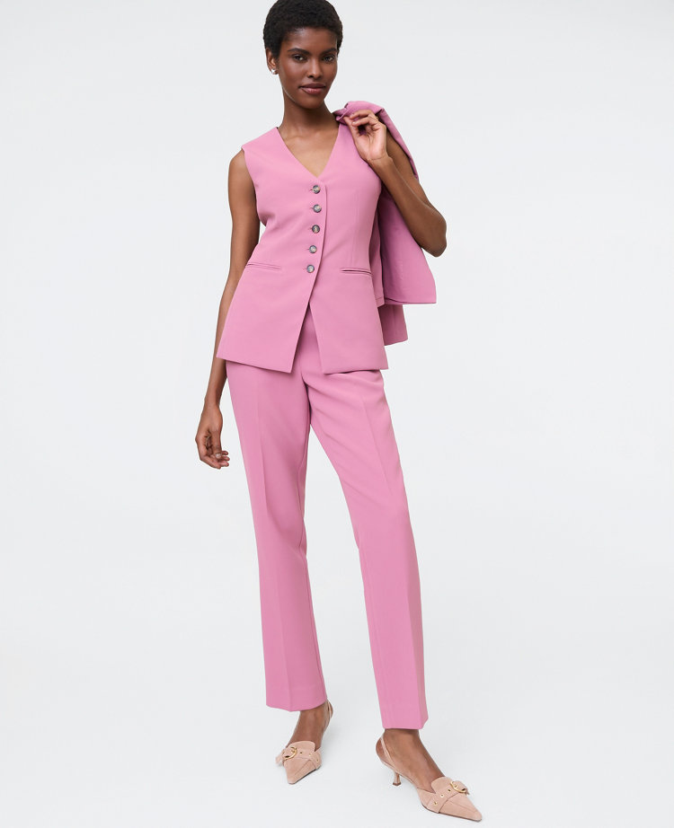 The Petite Cutaway Vest in Fluid Crepe