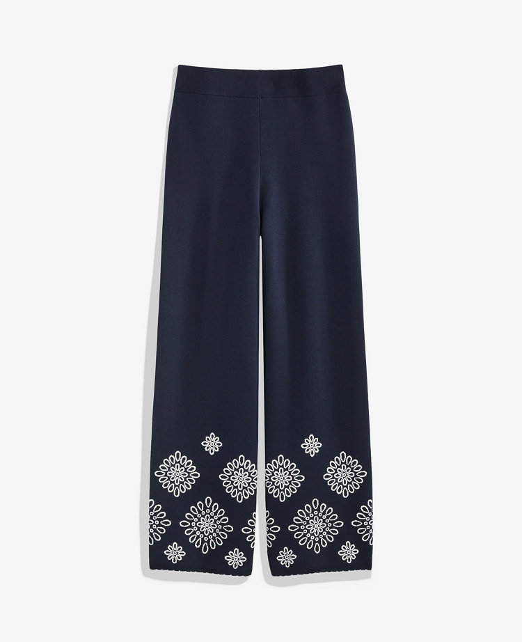Embroidered Sweater Pant