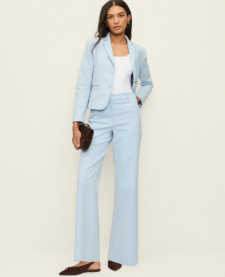 The Wide-Leg Pant in Stretch Cotton