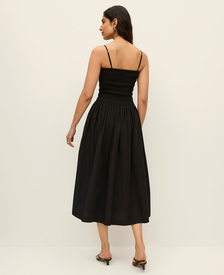 Petite Smocked Flare Maxi Dress