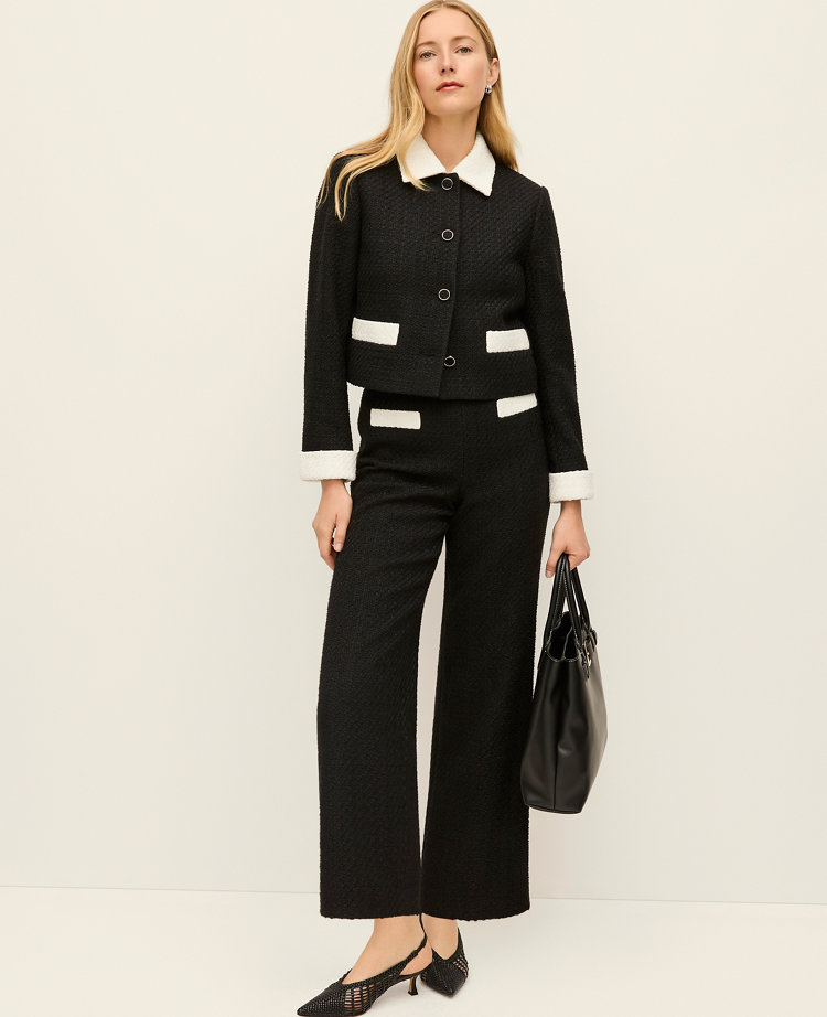 The Grace Straight Pant in Tweed