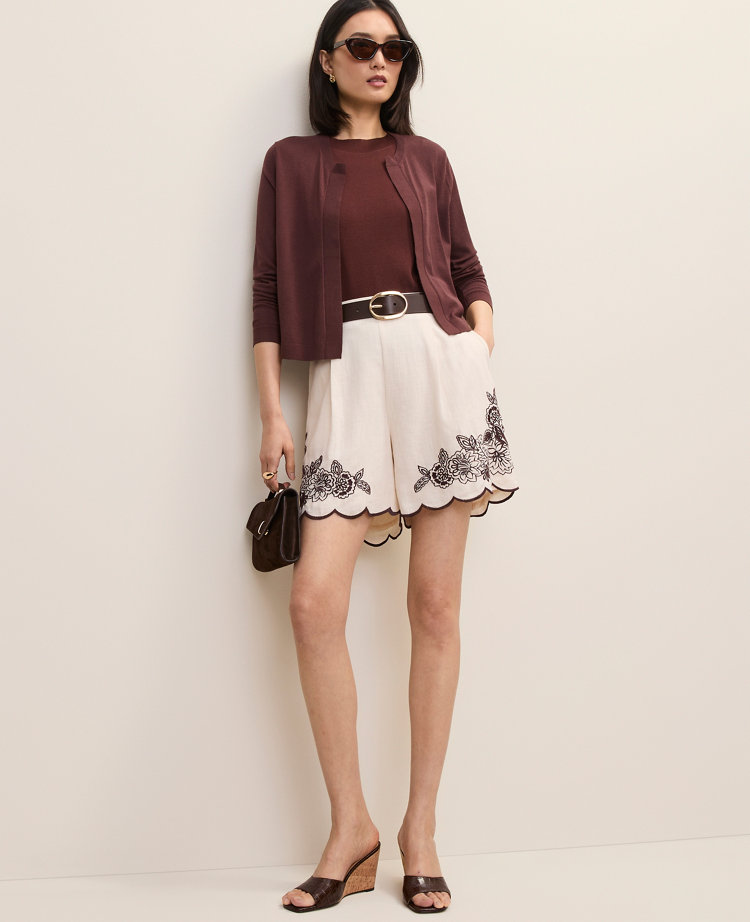 Cropped Open Cardigan