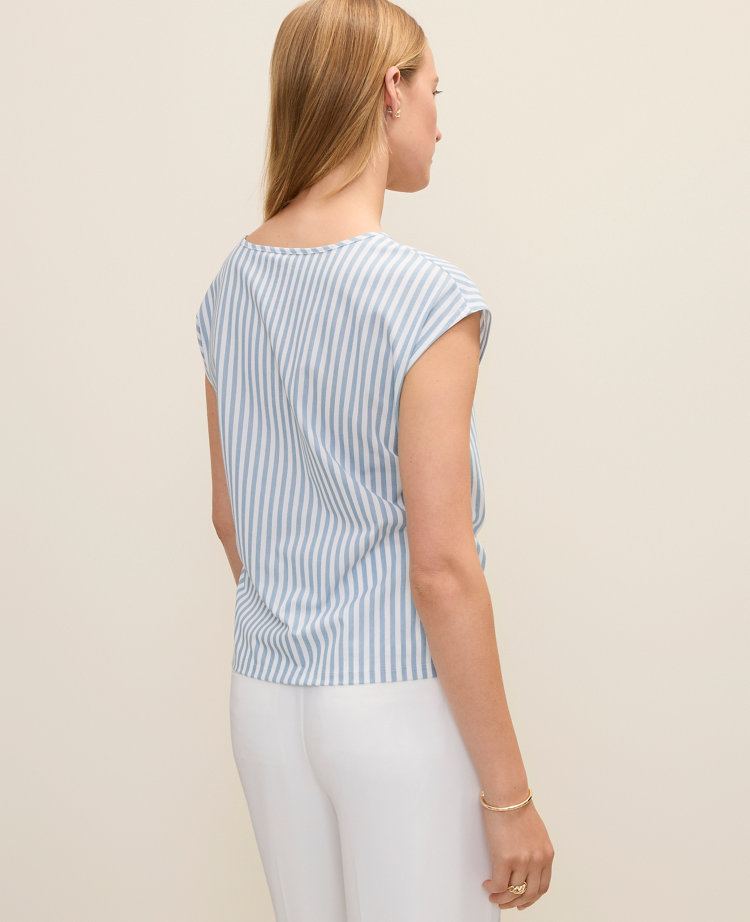Striped Tie Waist Tee