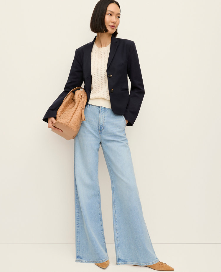 The Two-Button Blazer in Stretch Cotton