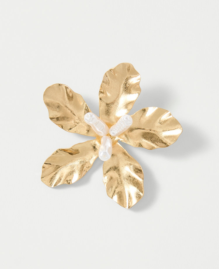 Metal Flower Brooch