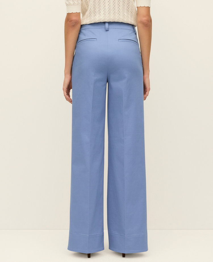 The Petite Wide-Leg Pant in Cotton Blend