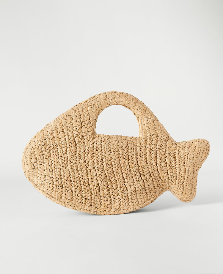 Weekend Raffia Fish Clutch