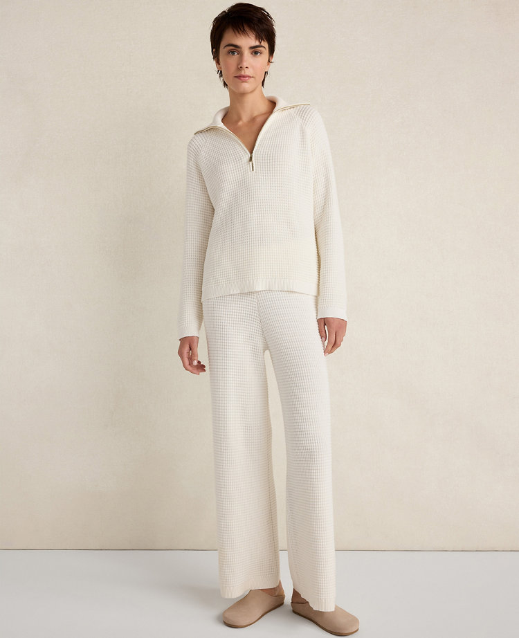 Haven Well Within Organic Cotton Cashmere Waffle Wide Leg Pants