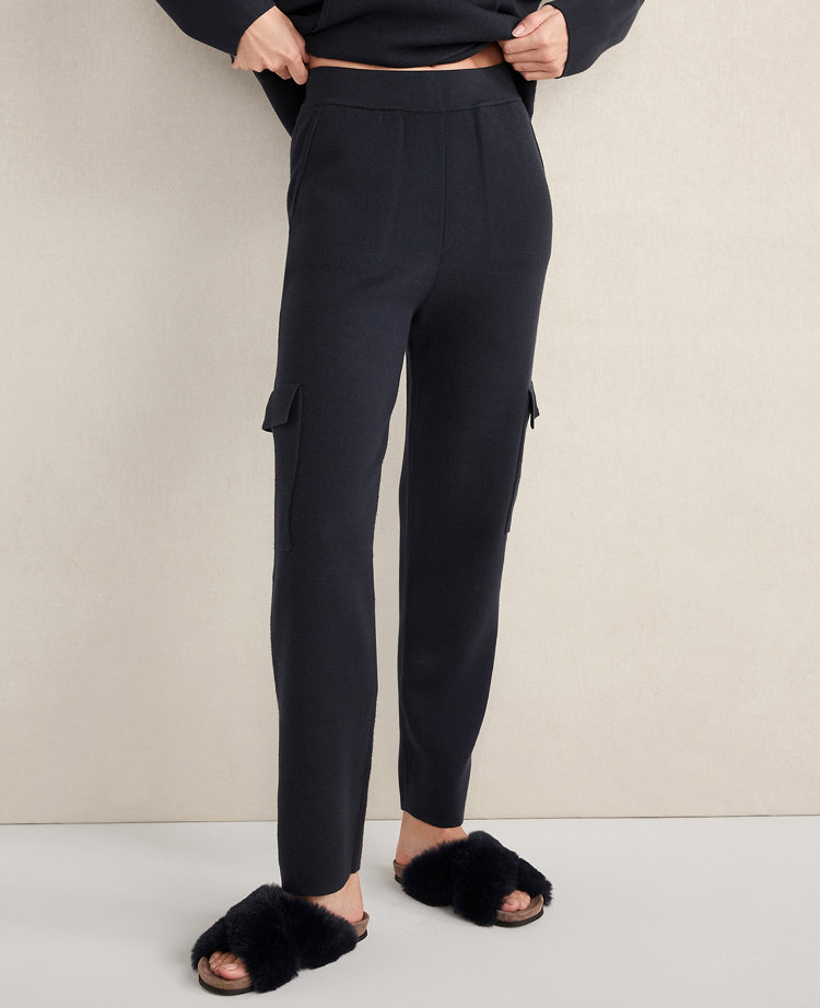 Ann Taylor Haven Well Within Viscose Blend Cargo Pants In Blue