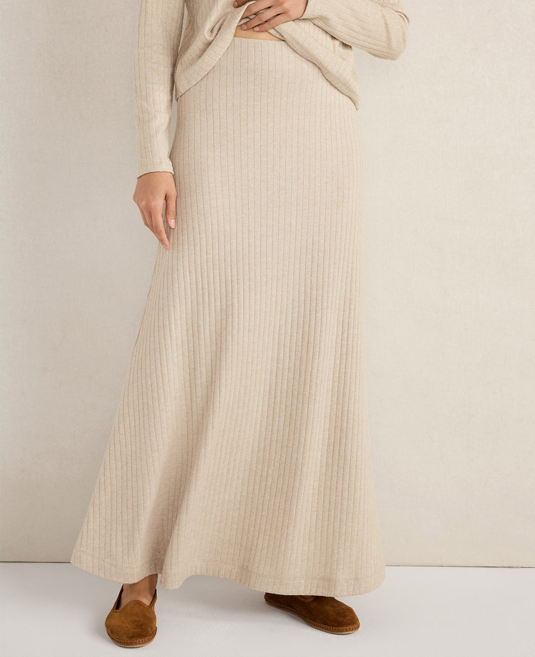 Haven Well Within Lurex Rib Knit Maxi Skirt