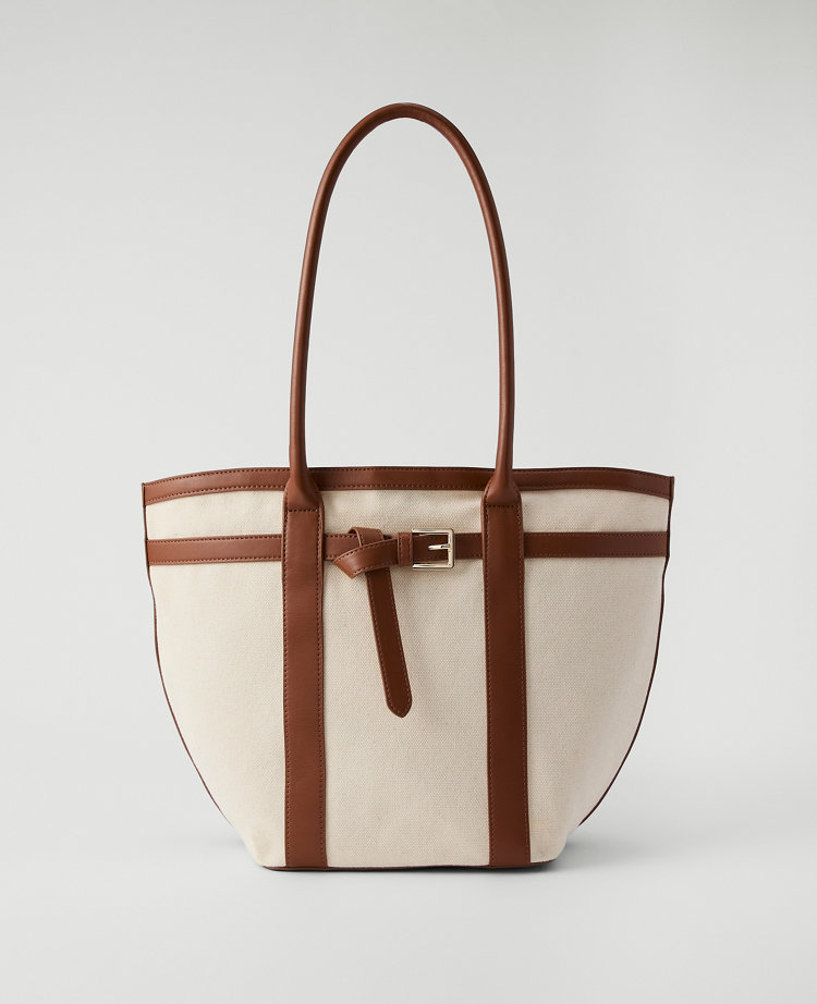 Belted Canvas Tote