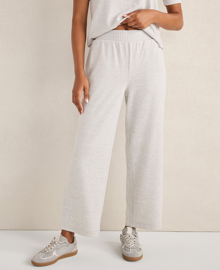 Ann Taylor Haven Well Within Cozy Knit Cropped Pants In Gray