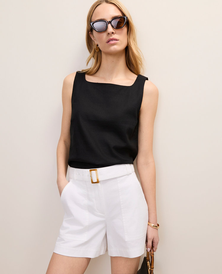 Linen Blend Tank Top