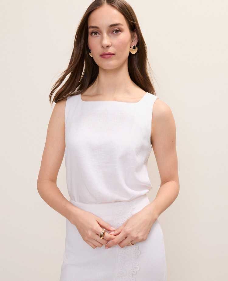 Linen Blend Tank Top