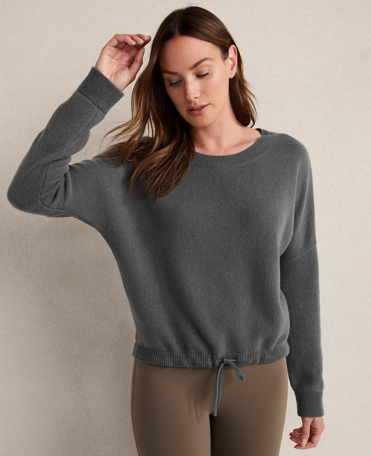 Haven Well Within Cashmere Tie-Front Crewneck Sweater