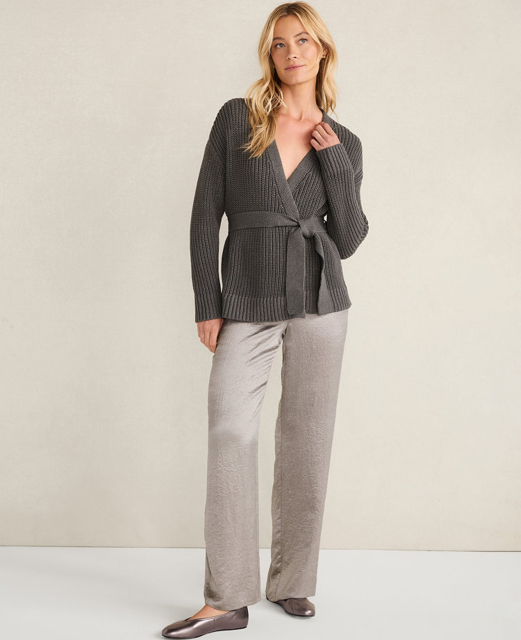 Haven Well Within Cotton Blend Lurex Belted Cardigan