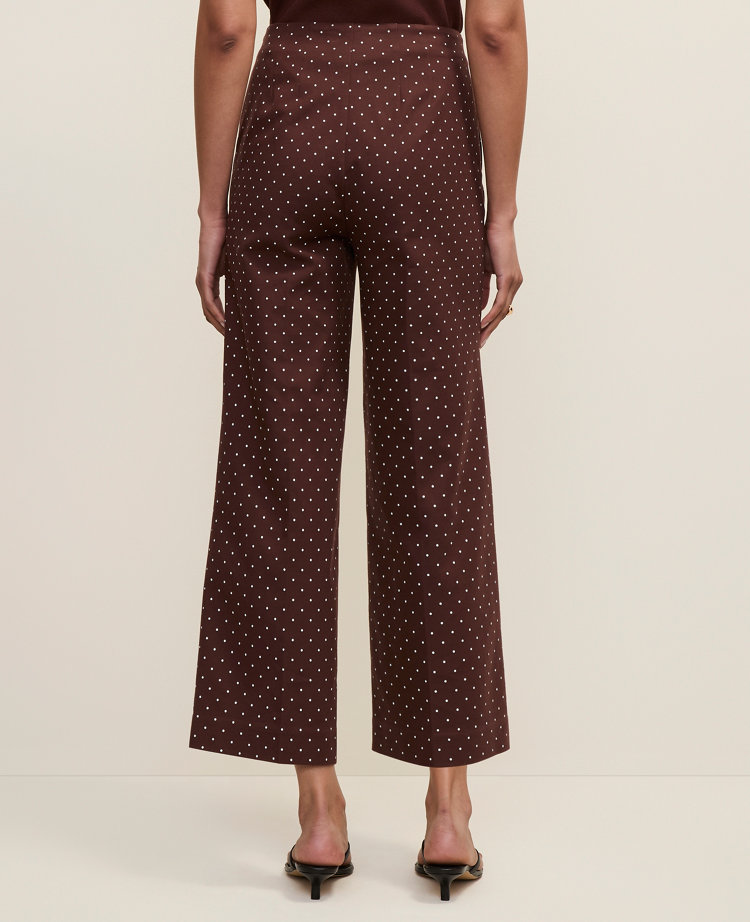 The Petite Grace Pant in Micro Dot — Curvy Fit