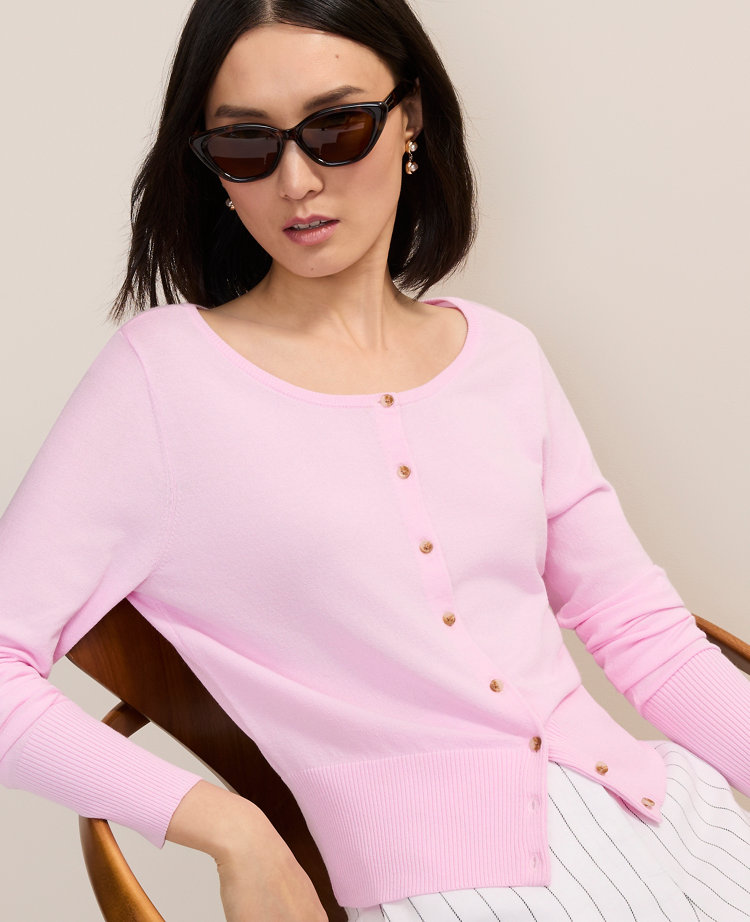 Petite Crew Neck Cardigan