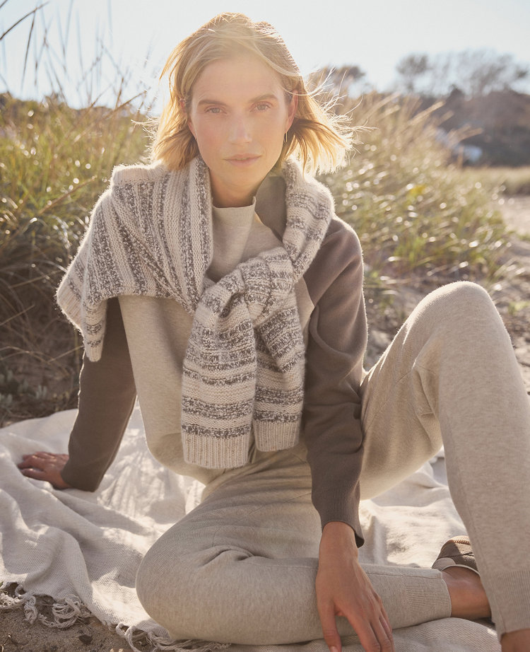 Haven Well Within Cashmere Striped Crewneck