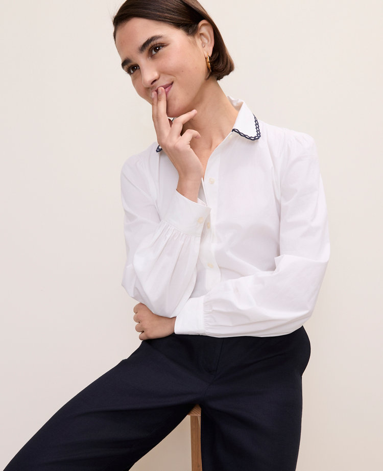 Scalloped Trim Shirt