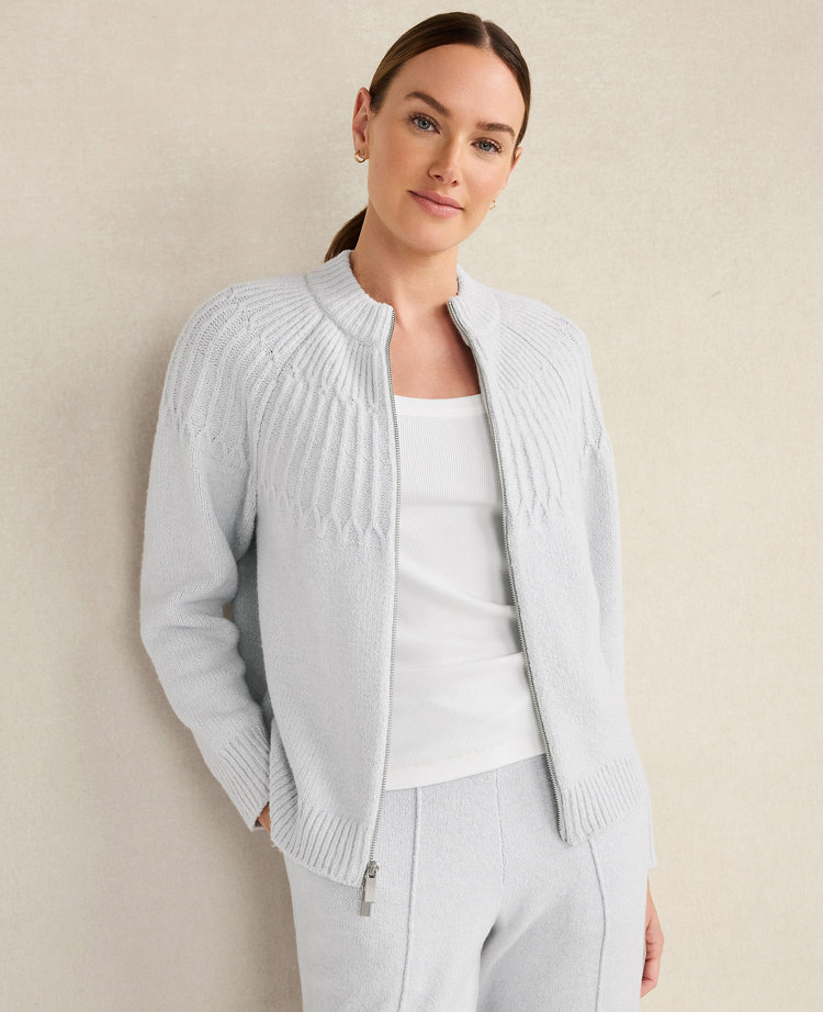 Haven Well Within Organic Cotton Blend Fair Isle Stitch Bomber