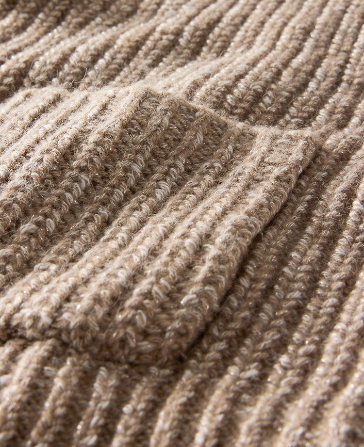 Ann Taylor Haven Well Within Lurex Blend Shaker Stitch Cardigan Dark Navy Women's