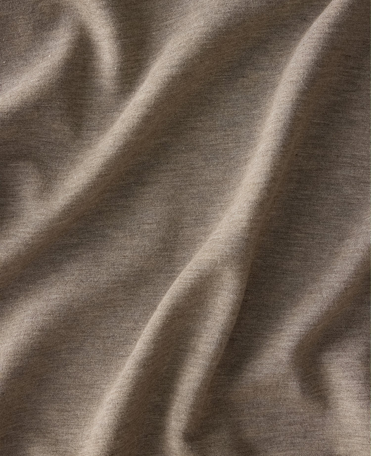 Ann Taylor Haven Well Within Soft Knit V-Neck Top Forest Brown Heather Women's