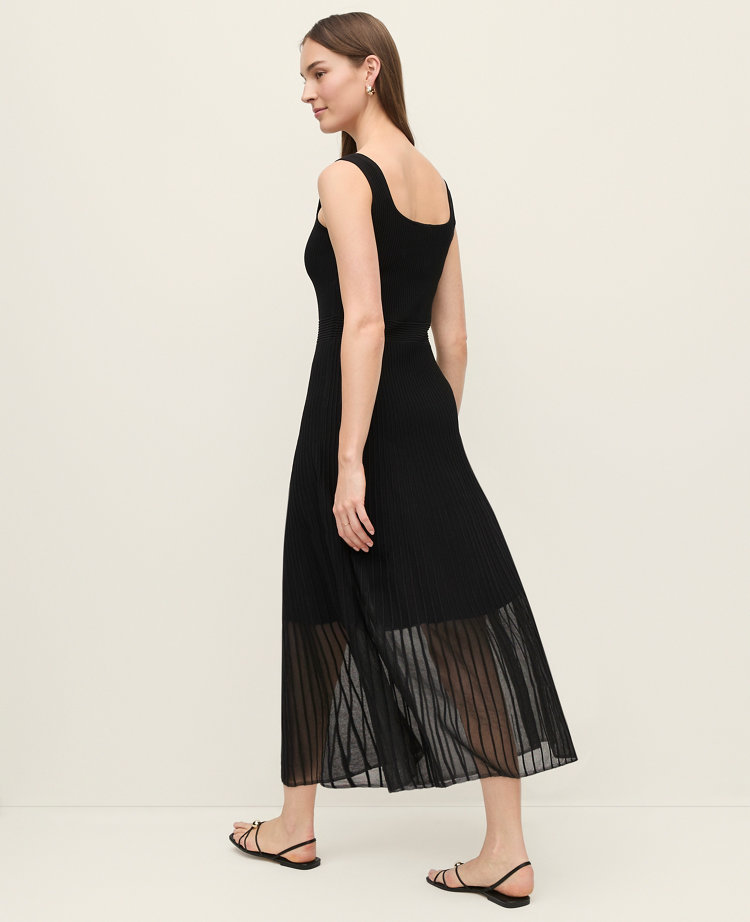 Petite Ribbed Flare Sweater Dress