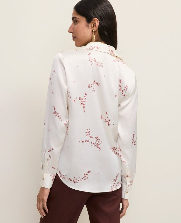 Floral Satin Essential Shirt
