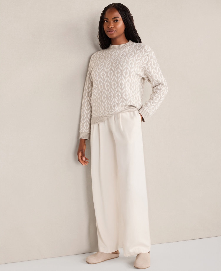 Haven Well Within Organic Cotton Blend Diamond Stitch Sweater