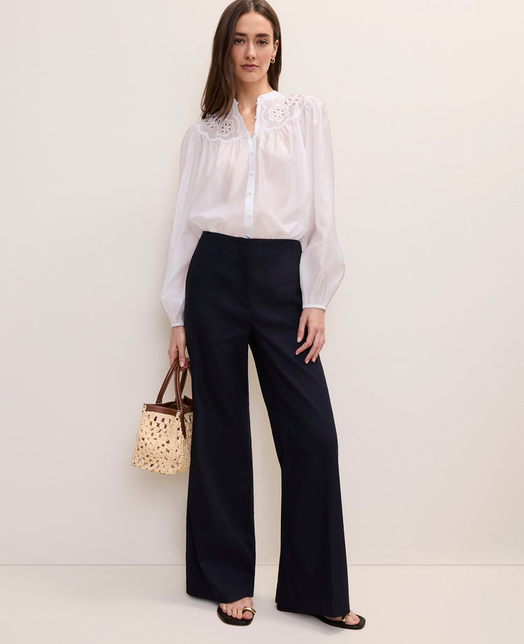 The Petite Linen Blend Trouser