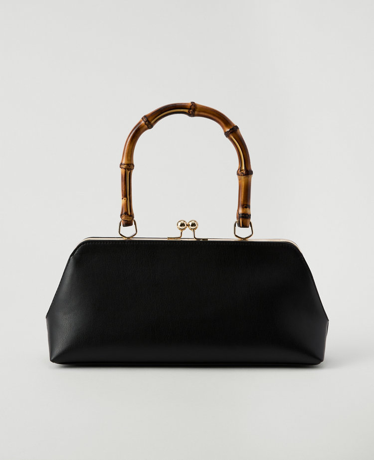 Patent Bamboo Top Handle Bag