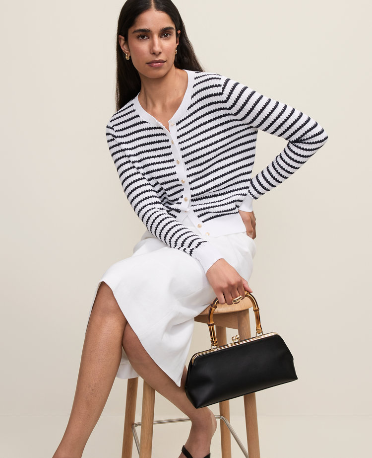 Patent Bamboo Top Handle Bag