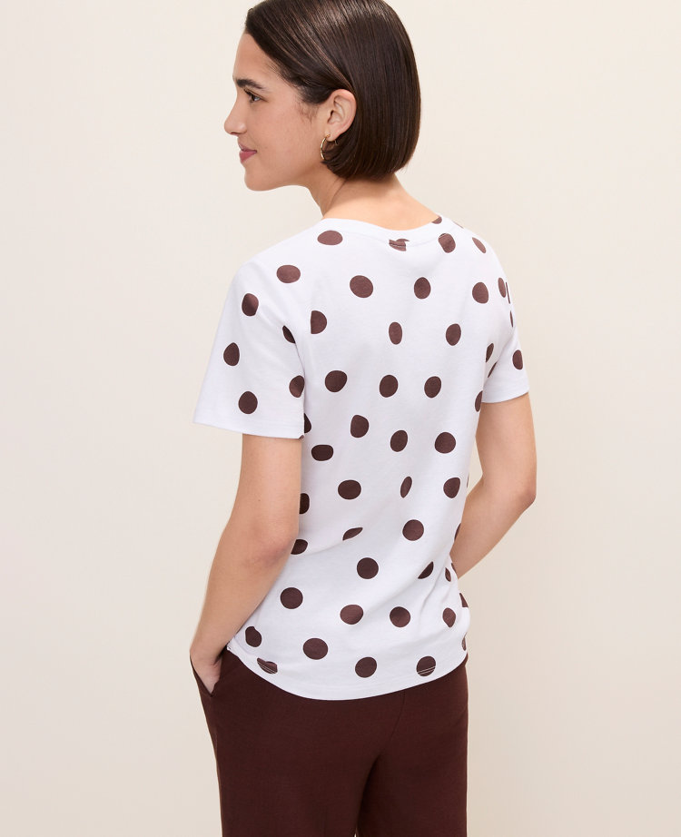 Polka Dot Crew Neck Tee