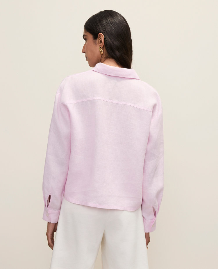 Petite Linen Button Down Shirt