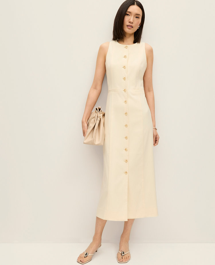 Button Sheath Dress