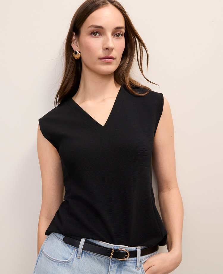 Sleeveless V-Neck Top