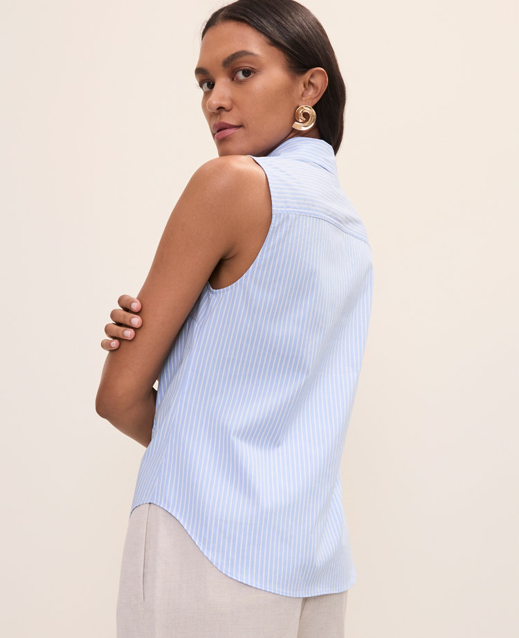 Striped Sleeveless Essential Shirt