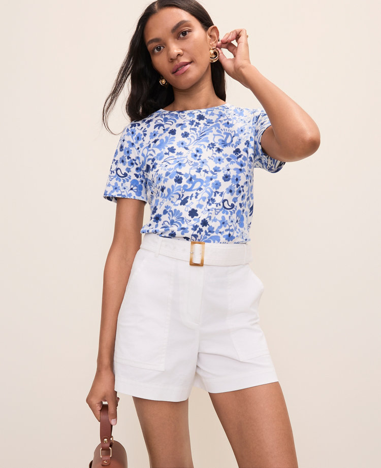 Floral Crew Neck Tee