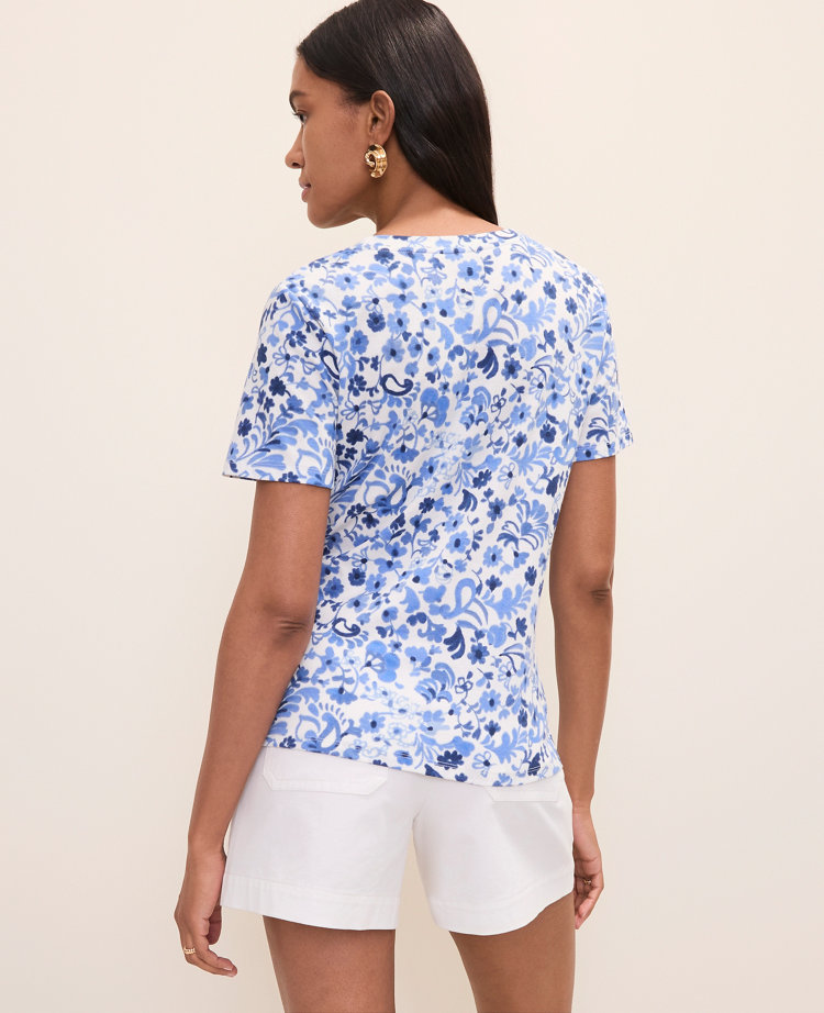 Floral Crew Neck Tee
