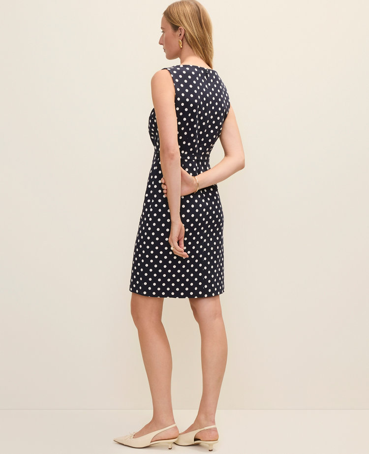 The Belted Shift Dress in Polka Dot