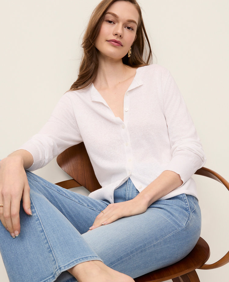 Petite Linen Blend Ann Cardigan