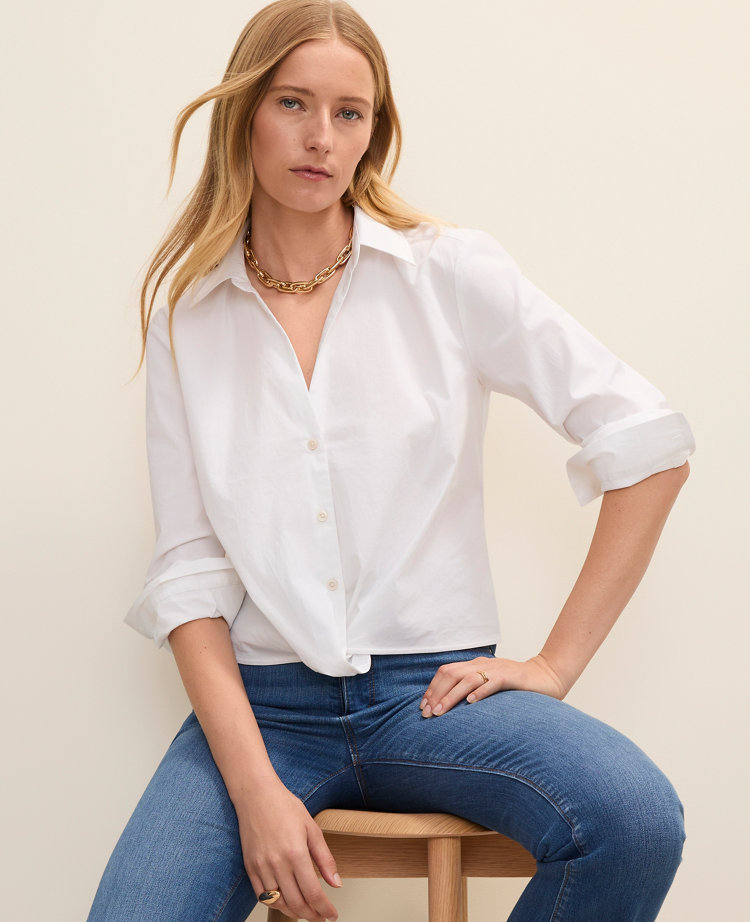 Knotted Button Down Shirt