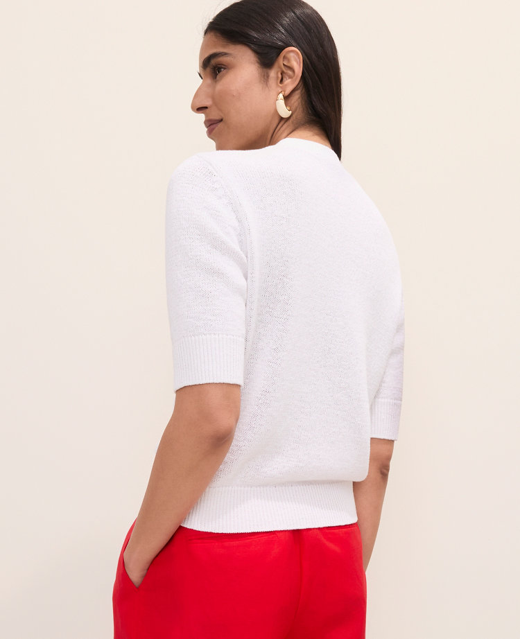 Textured Stitch Elbow Sleeve Cardigan carousel Product Image 2