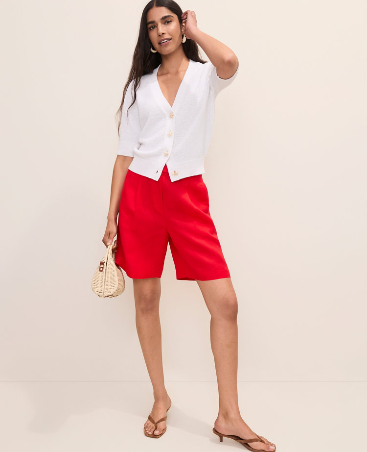 Textured Stitch Elbow Sleeve Cardigan carousel Product Image 3
