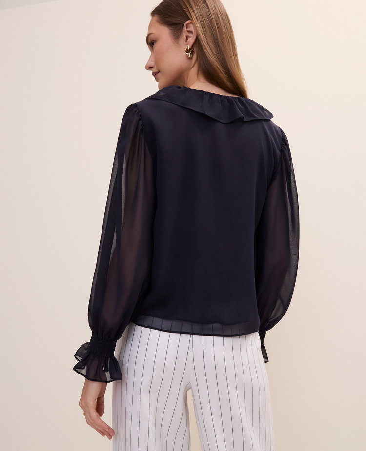 Ruffle Trim Blouse carousel Product Image 2