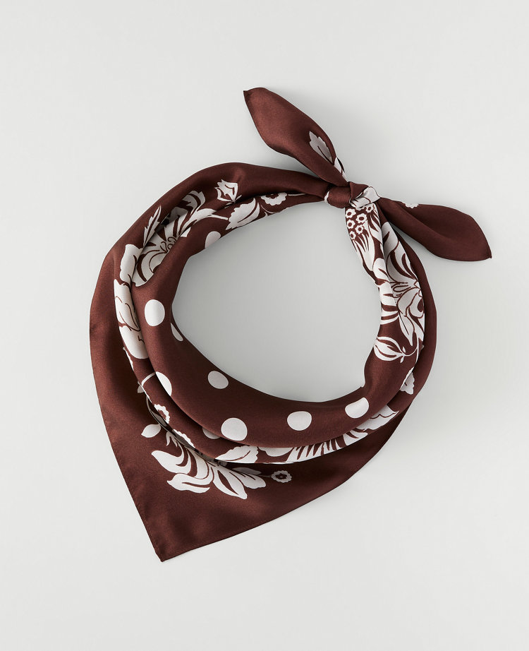 Polka Dot Silk Scarf